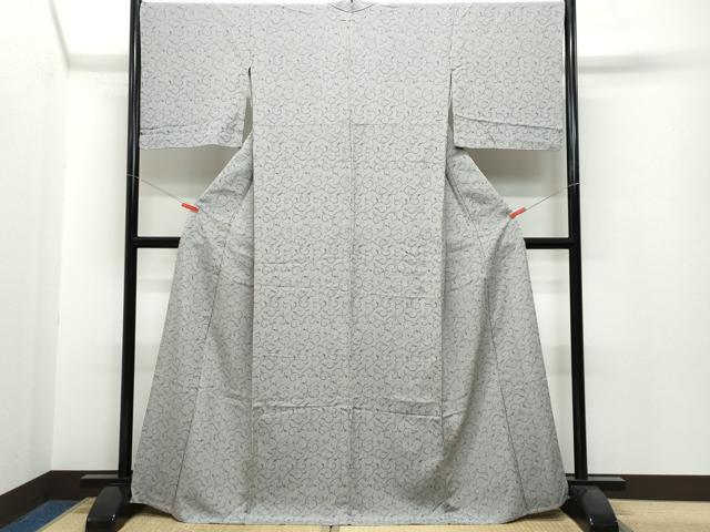 平和屋着物▽上質な小紋 単衣 唐草文 まるやま扱い 正絹 逸品 CAAP4387vf