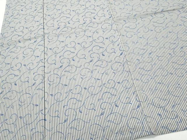 平和屋着物▽上質な小紋 単衣 唐草文 まるやま扱い 正絹 逸品 CAAP4387vf