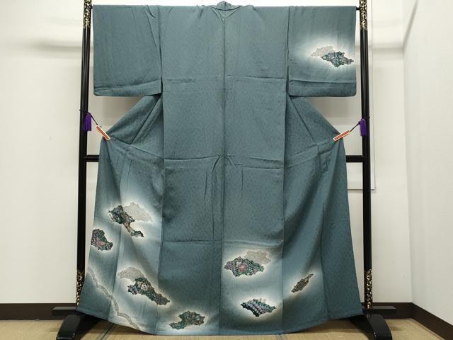 平和屋着物▽訪問着 単衣 辻が花 暈し染め 正絹 逸品 CAAP5588ut
