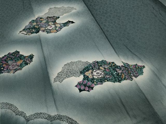 平和屋着物▽訪問着 単衣 辻が花 暈し染め 正絹 逸品 CAAP5588ut