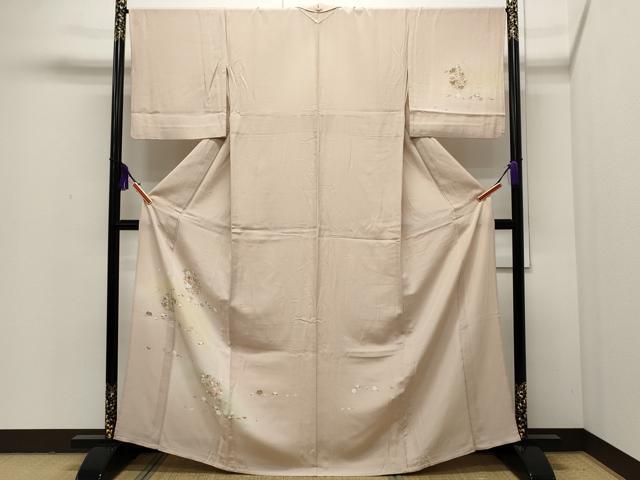 平和屋着物▽訪問着 単衣 花籠文 暈し染め 正絹 逸品 CAAP5590ut