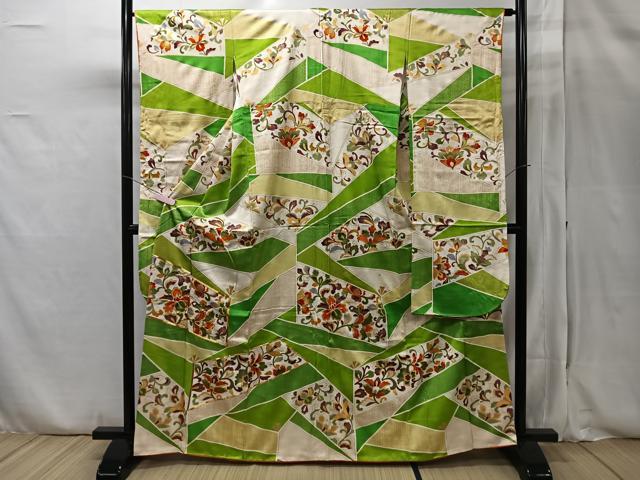 平和屋着物□豪華振袖 駒刺繍 花唐草文 金彩 正絹 逸品 CAAP9652xe