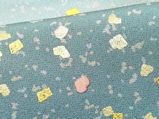 平和屋着物▽訪問着 単衣 刺繍 箔散らし 霞文 金彩 やまと誂製 正絹 逸品 CAAQ0015vf
