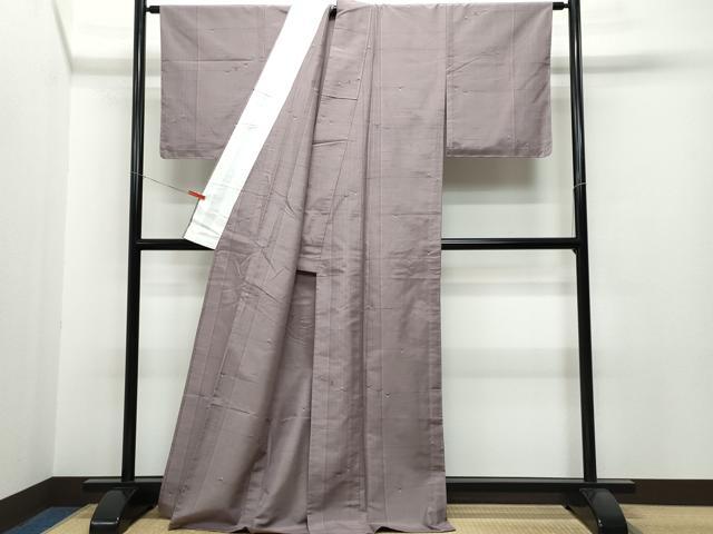 平和屋着物▽上質な紬 単衣 吉祥文 正絹 逸品 CAAQ0022vf