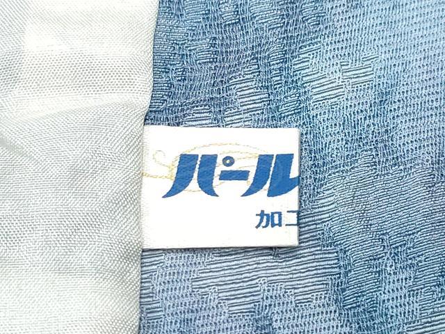 平和屋着物▽上質な小紋 単衣 ふくれ織 霞斜線文 正絹 逸品 CAAQ0023vf