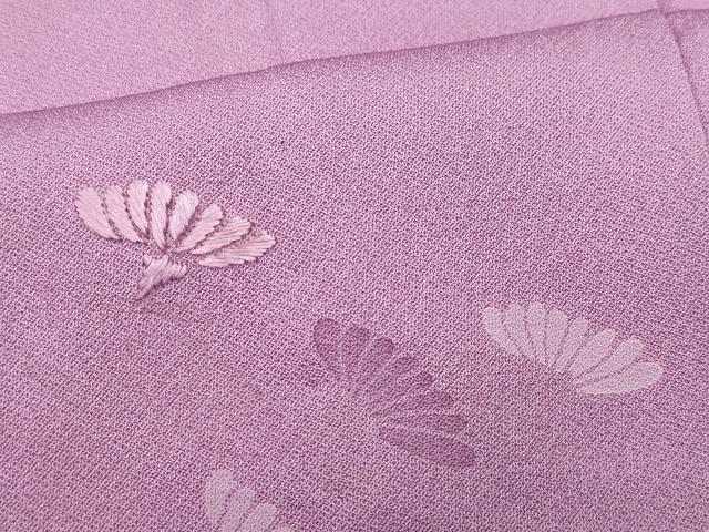 平和屋着物▽訪問着 単衣 刺繍 裏菊文 正絹 逸品 CAAQ0033vf