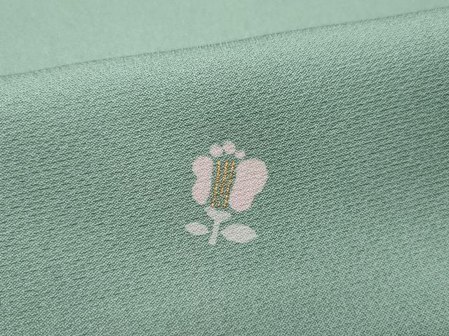 平和屋着物▽上質な小紋 単衣 舞蝶花文 金彩 正絹 逸品 CAAQ0038vf