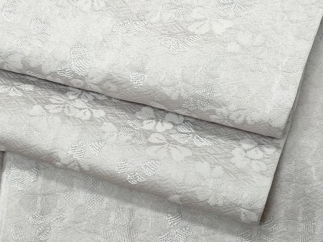 平和屋着物▽上質な色無地 単衣 舞花地紋 源氏鼠色 正絹 逸品 CAAQ0039vf