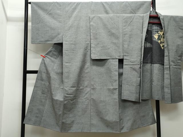 平和屋着物▽男性 色無地 単衣 アンサンブル 煤竹色 CAAQ0054vf