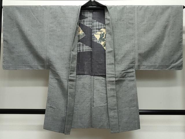 平和屋着物▽男性 色無地 単衣 アンサンブル 煤竹色 CAAQ0054vf