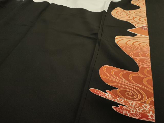平和屋着物■豪華黒留袖 吉祥松文 金彩 正絹 逸品 CAAQ1708th