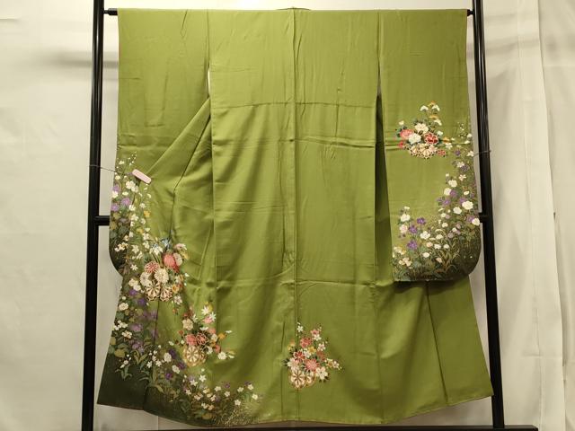 平和屋着物□豪華振袖 花車文 暈し染め 金彩 正絹 逸品 CAAQ1841th
