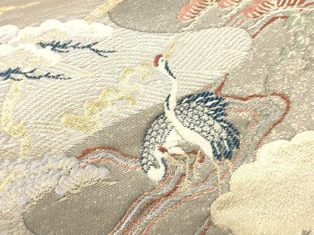 平和屋着物■六通柄袋帯 唐織 九百錦 松島の宴 金糸 正絹 逸品 CAAQ3343ak