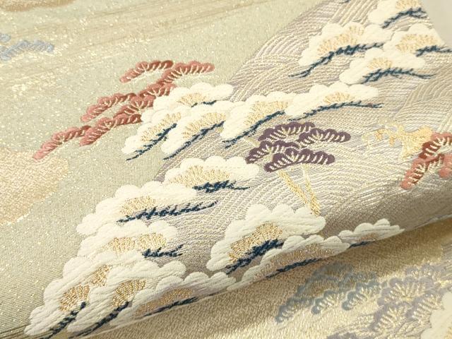 平和屋着物■六通柄袋帯 唐織 九百錦 松島の宴 金糸 正絹 逸品 CAAQ3343ak