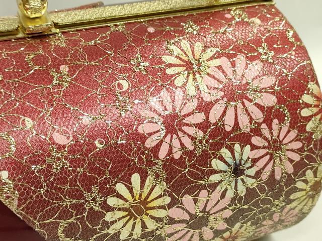平和屋着物●和装小物 和装バッグ ハンドバッグ 花文 金糸 振袖 逸品 未使用 CAAQ8075ju