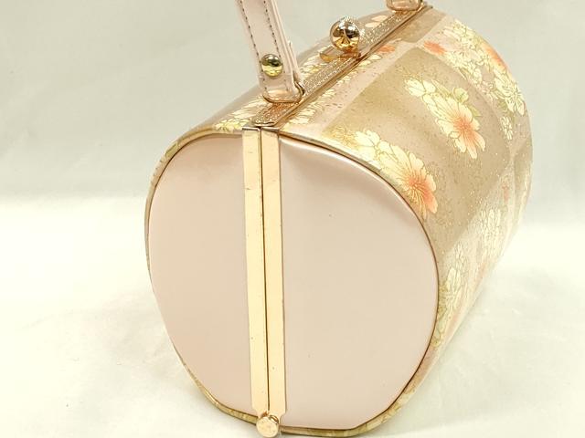 平和屋着物●和装小物 和装バッグ ハンドバッグ 草花文 金彩 逸品 CAAQ8081ju