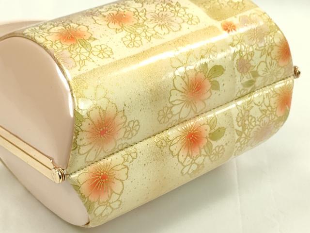 平和屋着物●和装小物 和装バッグ ハンドバッグ 草花文 金彩 逸品 CAAQ8081ju