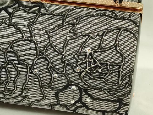 平和屋着物●和装小物 和装バッグ ハンドバッグ 花 ビジュー レース 逸品 CAAQ8095ju