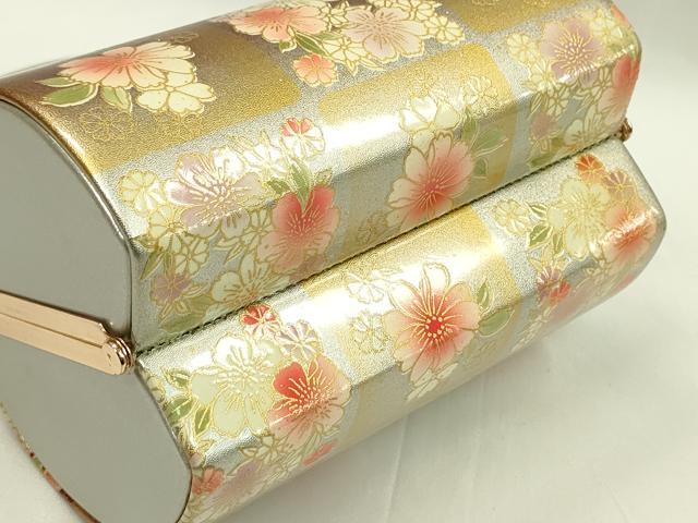 平和屋着物●和装小物 和装バッグ ハンドバッグ 草花文 金彩 振袖 逸品 CAAQ8097ju