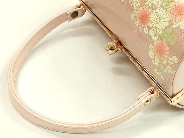 平和屋着物●和装小物 和装バッグ ハンドバッグ 草花文 金彩 逸品 CAAQ8098ju