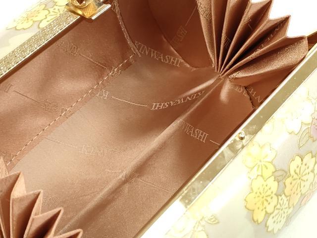 平和屋着物●和装小物 和装バッグ ハンドバッグ 花丸文 金彩 金鷲本舗謹製 KINWASHI 逸品 CAAQ8099ju