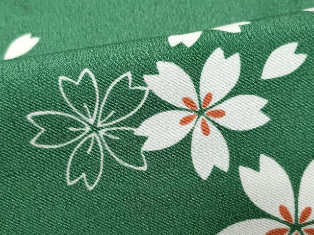 平和屋着物▽小紋 単衣 舞桜 洗える着物 CAAQ9053vf