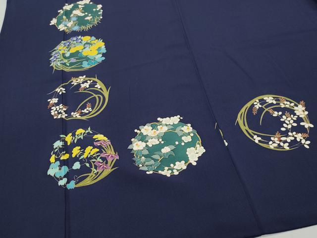平和屋着物●訪問着 作家物 草花丸文 正絹 逸品 CAAQ9066vf