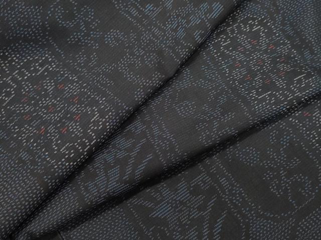 平和屋着物●本場大島紬 吉祥花文 正絹 逸品 未使用 CAAQ9123vf