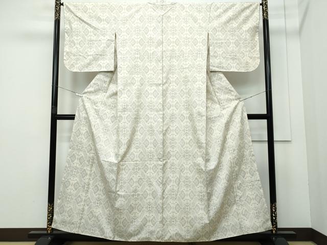 平和屋着物●本場大島紬 白大島 吉祥文 正絹 逸品 CAAQ9154vf
