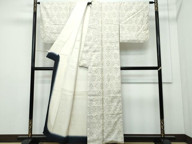 平和屋着物●本場大島紬 白大島 吉祥文 正絹 逸品 CAAQ9154vf