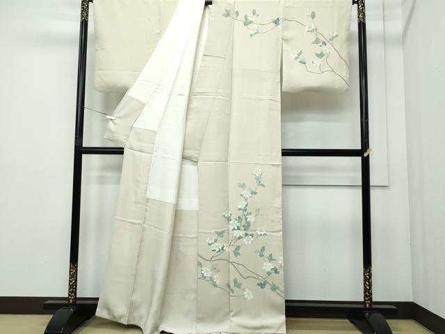 平和屋着物●訪問着 友禅 作家物 枝花文 正絹 逸品 CAAQ9194vf