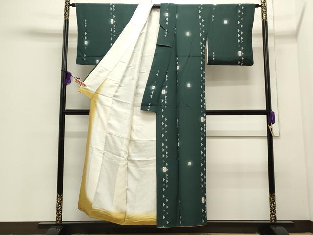 平和屋着物●上質な小紋 吉祥文 蛍暈し 正絹 逸品 CAAQ9417th