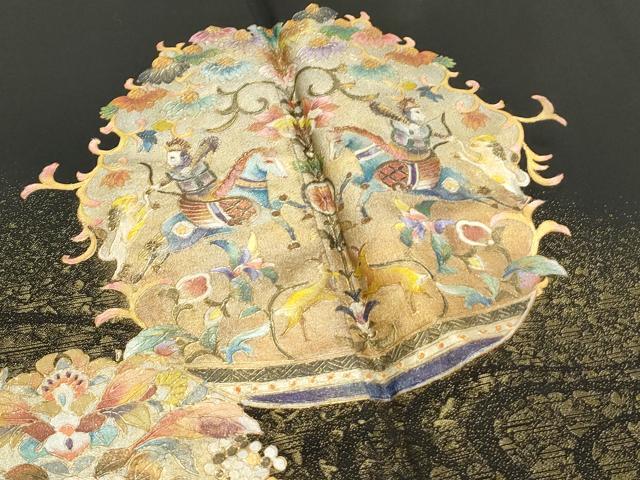 平和屋着物●豪華黒留袖 作家物 動物狩猟文 暈し染め 金彩 正絹 逸品 CAAQ9423th