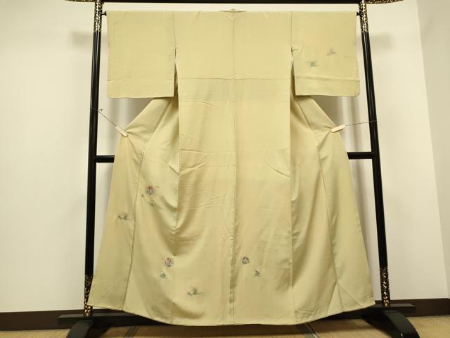 平和屋着物●訪問着 総刺繍 草花文 正絹 逸品 CAAQ9577th