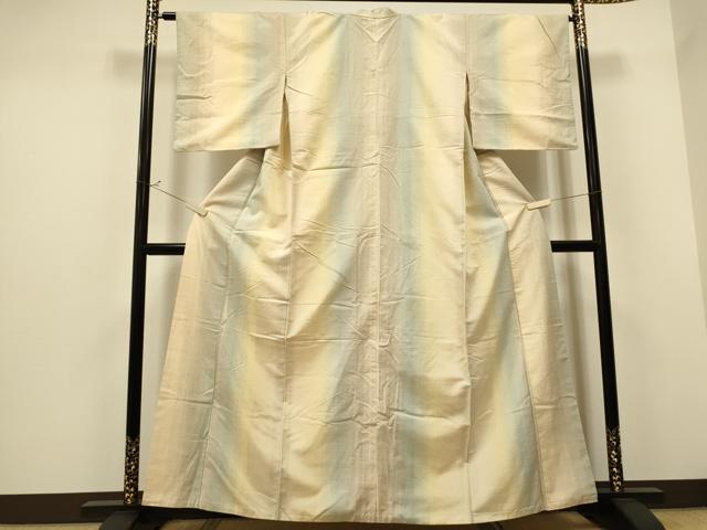 平和屋着物●紅花紬 米沢 間道 正絹 逸品 CAAQ9592th