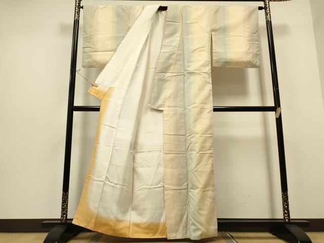 平和屋着物●紅花紬 米沢 間道 正絹 逸品 CAAQ9592th
