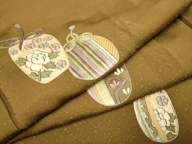 平和屋着物●訪問着 総刺繍 銀駒刺繍 仕覆花文 正絹 逸品 CAAR1266hy