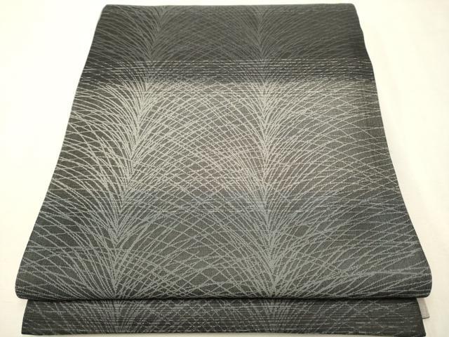 平和屋着物●両面 太鼓柄袋帯 地紙風景文 金銀彩 正絹 逸品 CAAR1426hy