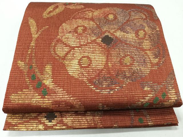 平和屋着物◎六通柄袋帯 花丸文 魚 金彩 やまと誂製 正絹 逸品 CAAR1961nb