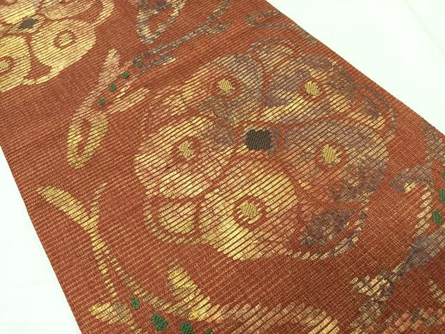 平和屋着物◎六通柄袋帯 花丸文 魚 金彩 やまと誂製 正絹 逸品 CAAR1961nb