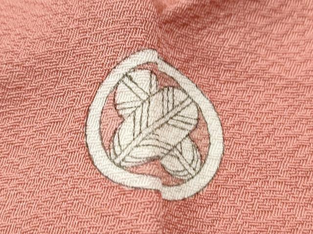 平和屋着物●上質な色無地 珊瑚色 正絹 逸品 未使用 CAAR2009yc