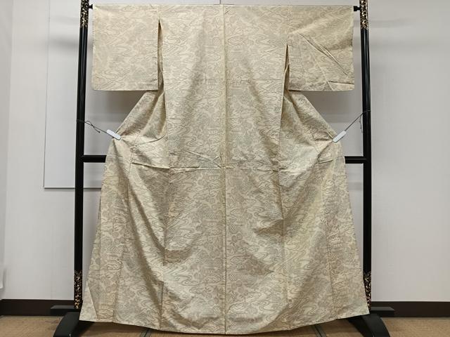 平和屋着物▽本場縞大島紬 単衣 風景文 正絹 逸品 CAAR6229kb