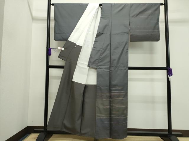 平和屋着物●訪問着 作家物 紬地 霞吉祥文 正絹 逸品 CAAR6509ze