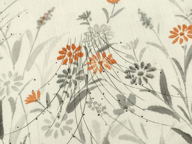 平和屋着物●訪問着 紬地 手描き 草花文 正絹 逸品 CAAR6522ze