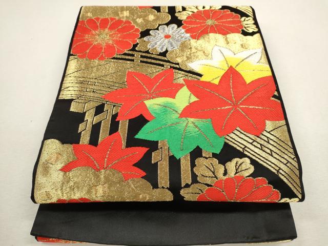 平和屋着物∵女の子 十三参り 子供 祝着・袋帯セット 枝花文 金彩 逸品 CAAR6588ze