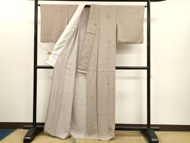 平和屋着物▽上質な小紋 単衣 茶道具 正絹 逸品 CAAR6939dy