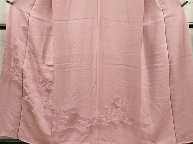 平和屋着物■豪華色留袖 風景地紋 珊瑚色 正絹 逸品 CAAR7019dy