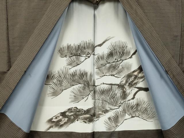平和屋着物●男性 本場大島紬 アンサンブル 吉祥文 正絹 逸品 CAAR7821hy