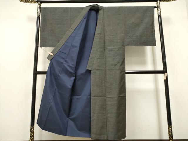 平和屋着物●男性 紬 アンサンブル 80亀甲 正絹 逸品 CAAR7826hy
