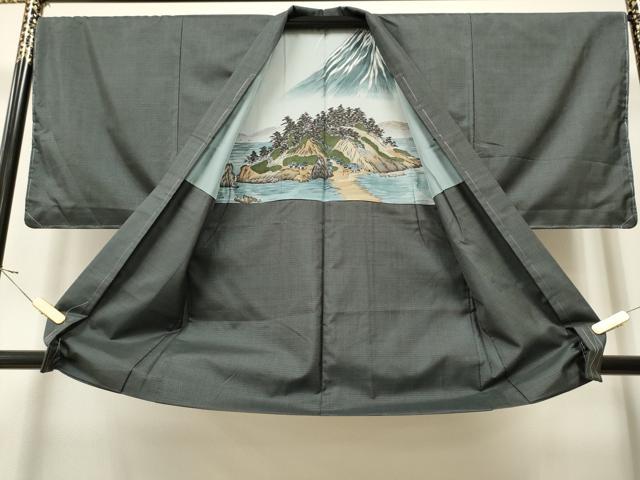 平和屋着物●男性 本場大島紬 アンサンブル 100亀甲 総詰め 正絹 逸品 CAAR7828hy